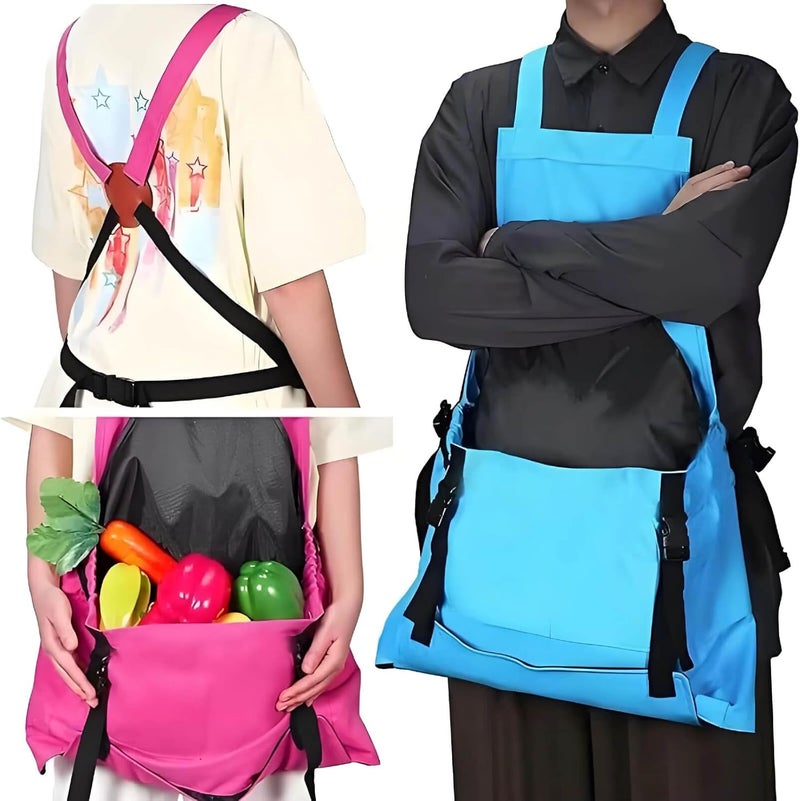 PULULA Gardening Apron for Women, Garden Aprons with Pockets, Harvest Apron for Fruit Vegetables, Gardening Gifts For Women - Image 1